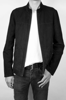 leather jacket by carlo carmagnini made in florence italy